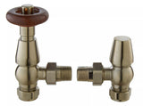 Hudson Reed Satin Nickel Camden Angled Thermostatic Valve Pair - Trusted Building Supplies