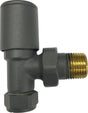 Kartell Anthracite Angled Radiator Valve 15mm - Pair - Trusted Building Supplies