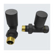 Kartell Anthracite Straight Radiator Valve 15mm - Pair - Trusted Building Supplies