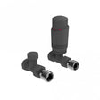 Kartell Anthracite Straight Thermostatic Radiator Valve - Twin Pack - Trusted Building Supplies