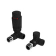 Kartell Black Corner Thermostatic Radiator Valve - Twin Pack - Trusted Building Supplies