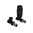 Kartell Black Straight Thermostatic Radiator Valve - Twin Pack - Trusted Building Supplies