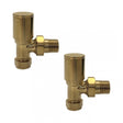 Kartell Brass Angled Radiator Valve 15mm - Pair - Trusted Building Supplies