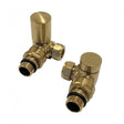 Kartell Brass Corner Radiator Valve - Pair - Trusted Building Supplies