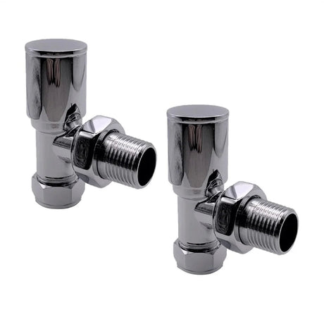 Kartell Chrome Angled Radiator Valve 15mm - Pair - Trusted Building Supplies