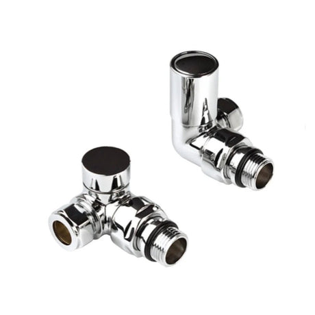 Kartell Chrome Corner Radiator Valve - Pair - Trusted Building Supplies