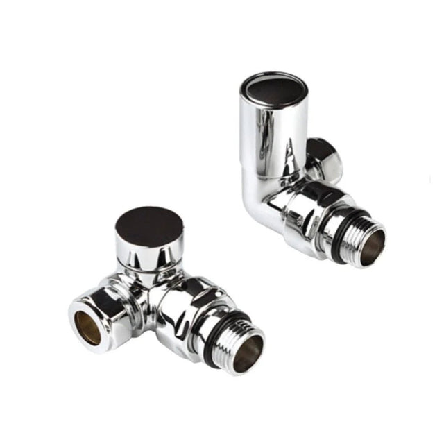 Kartell Chrome Corner Radiator Valve - Pair - Trusted Building Supplies