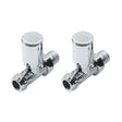 Kartell Chrome Straight Radiator Valve 15mm - Pair - Trusted Building Supplies