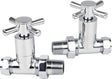 Kartell Cross Head Straight Radiator Valve - Pair - Trusted Building Supplies