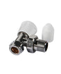 Kartell Galaxy 15mm Angled Lockshield Radiator Valve with DOC - Trusted Building Supplies