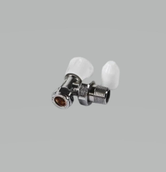Kartell Galaxy 15mm Angled Lockshield & Wheelhead Radiator Valve - Trusted Building Supplies