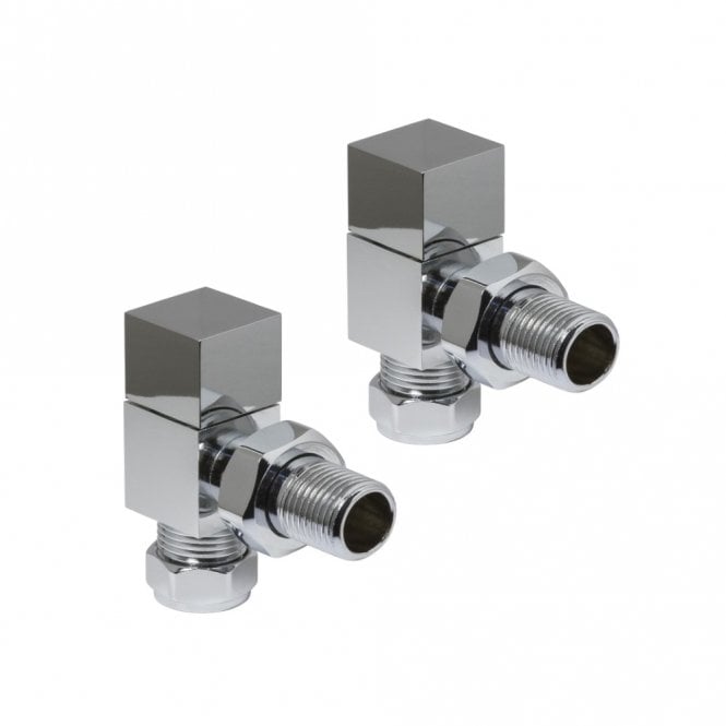 Kartell Square Angled Radiator Valve - Pair - Trusted Building Supplies