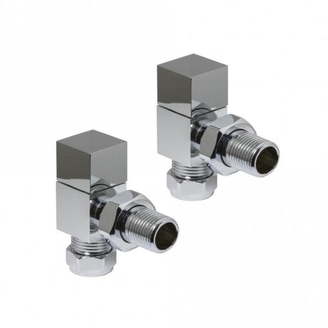 Kartell Square Angled Radiator Valve - Pair - Trusted Building Supplies