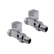 Kartell Square Straight Radiator Valve - Pair - Trusted Building Supplies
