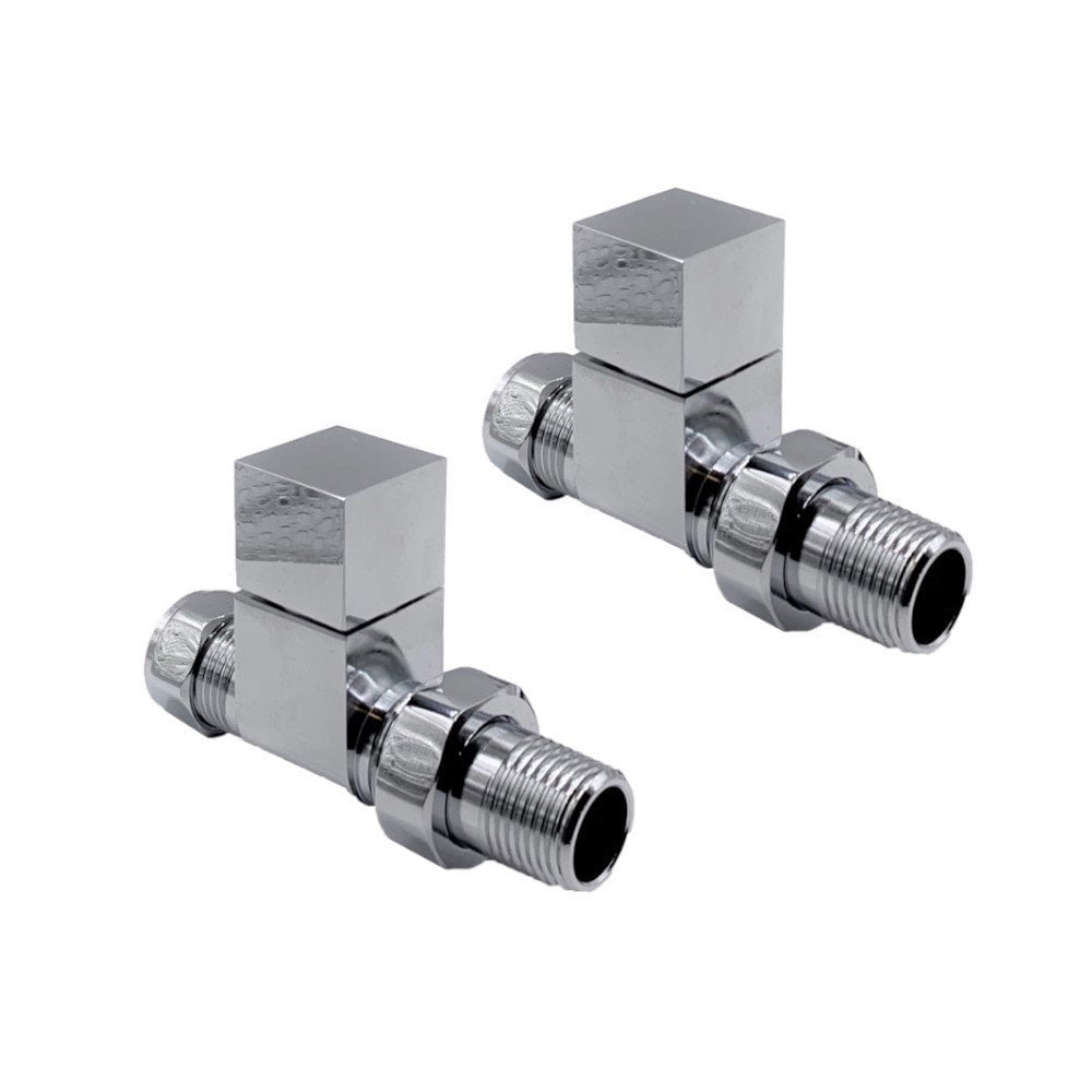 Kartell Square Straight Radiator Valve - Pair - Trusted Building Supplies