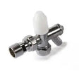 Kartell Style 10mm Angled Lockshield Radiator Valve with DOC - Trusted Building Supplies