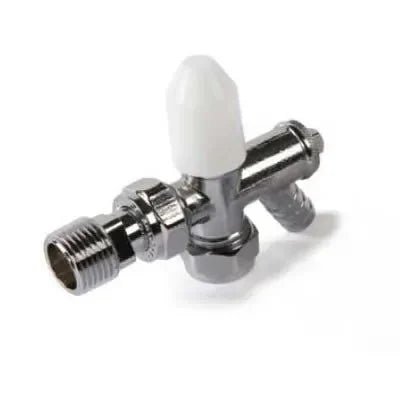 Kartell Style 10mm Angled Lockshield Radiator Valve with DOC - Trusted Building Supplies