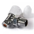 Kartell Style 15mm Angled Lockshield & Wheelhead Radiator Valve - Trusted Building Supplies