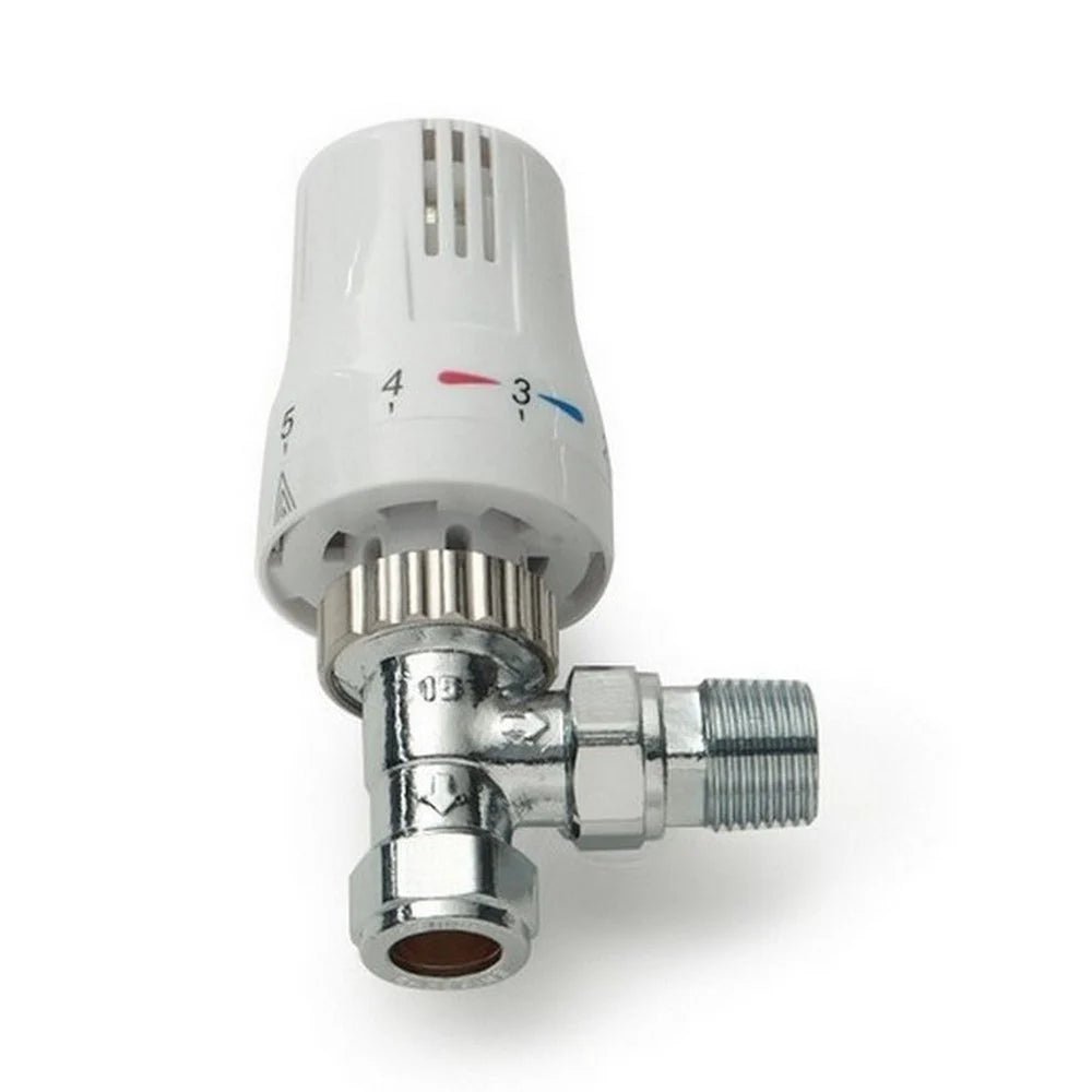 Kartell Style Angled Thermostatic Radiator Valve - Trusted Building Supplies