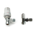 Kartell Style Angled Thermostatic Radiator Valve & Lockshield - Twin Pack - Trusted Building Supplies