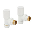 Kartell White Angled Radiator Valve 15mm - Pair - Trusted Building Supplies