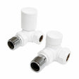 Kartell White Corner Radiator Valve 15mm - Pair - Trusted Building Supplies