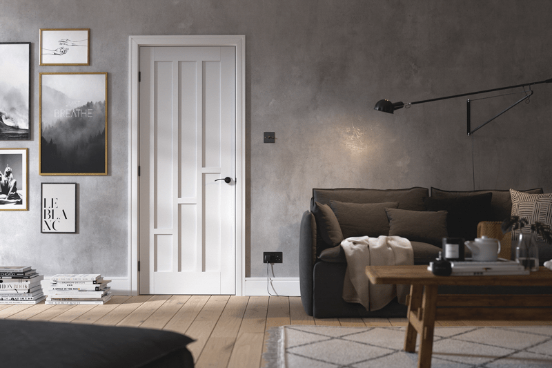 LPD Coventry 6 Panel White Primed Internal Door - Trusted Building Supplies