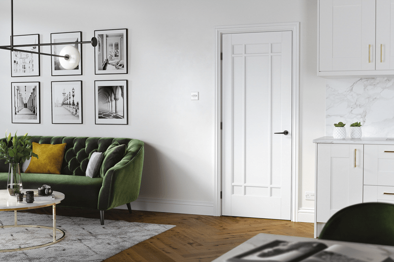 LPD Manhattan 9 Panel White Primed Internal Door - Trusted Building Supplies