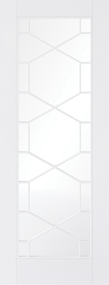 LPD Orly White Primed Clear Glass Internal Door - Trusted Building Supplies