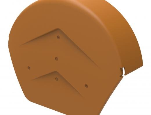 Manthorpe GPPV SmartVerge PP Round Ridge End Cap - Pack of 2 - Trusted Building Supplies