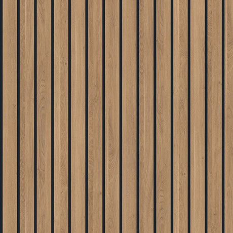 Naturepanel Hydrolock T & G Slat Wall Panel - Brown Cuneo Oak - Trusted Building Supplies