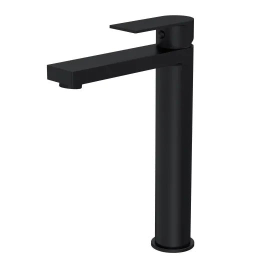Nordic Matt Black High - Rise Mono Basin Mixer Tap - Trusted Building Supplies
