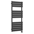 Nuie Anthracite Vertical Electric Heated Towel Rail - 1213mm x 500mm - Trusted Building Supplies