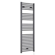 Nuie Anthracite Vertical Electric Heated Towel Rail - 1375mm x 480mm - Trusted Building Supplies