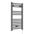Nuie Anthracite Vertical Electric Heated Towel Rail - 720mm x 400mm - Trusted Building Supplies