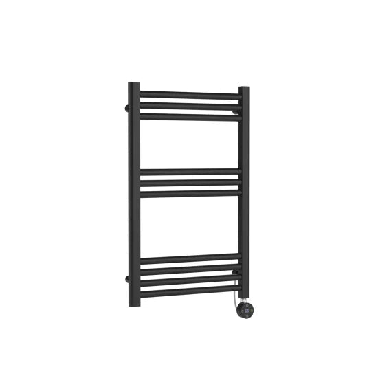 Nuie Anthracite Vertical Electric Heated Towel Rail - 800mm x 500mm - Trusted Building Supplies