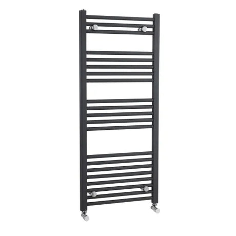 Nuie Anthracite Vertical Heated Towel Rail - 1150mm x 500mm - Trusted Building Supplies