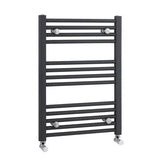 Nuie Anthracite Vertical Heated Towel Rail - 700mm x 500mm - Trusted Building Supplies