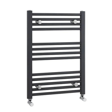 Nuie Anthracite Vertical Heated Towel Rail - 700mm x 500mm - Trusted Building Supplies