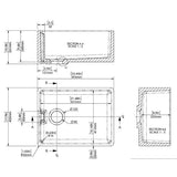 Nuie Black Belfast Fireclay Kitchen Sink 1 Bowl - 595mm x 455mm - Trusted Building Supplies