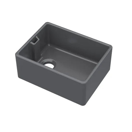 Nuie Black Belfast Fireclay Kitchen Sink 1 Bowl - 595mm x 455mm - Trusted Building Supplies