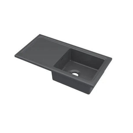 Nuie Black Inset Fireclay Kitchen Sink 1 Bowl - 1010mm x 525mm - Trusted Building Supplies