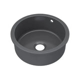 Nuie Black Undermount Round Kitchen Sink 1 Bowl with Overflow - 460mm - Trusted Building Supplies