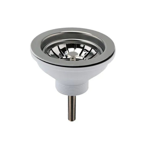 Nuie Brushed Nickel 90mm Basket Strainer Fireclay Kitchen Sink Waste - Trusted Building Supplies