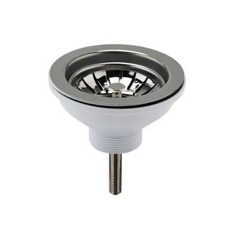 Nuie Brushed Pewter 90mm Basket Strainer Fireclay Kitchen Sink Waste - Trusted Building Supplies