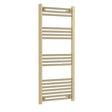 Nuie Choice Brushed Brass Vertical Heated Towel Rail - 1200mm x 500mm - Trusted Building Supplies