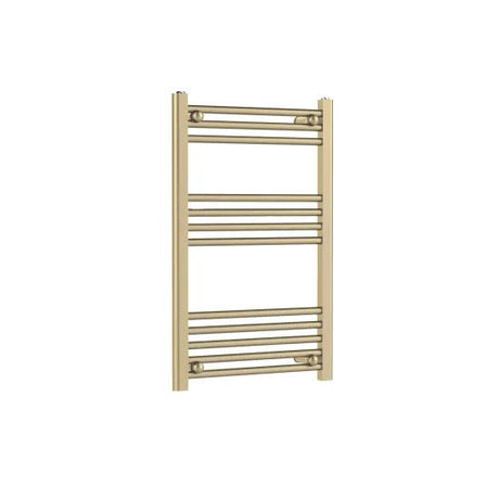 Nuie Choice Brushed Brass Vertical Heated Towel Rail - 800mm x 500mm - Trusted Building Supplies