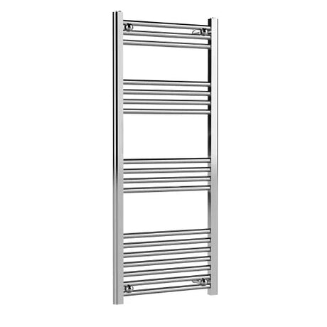Nuie Choice Chrome Vertical Heated Towel Rail - 1200mm x 500mm - Trusted Building Supplies