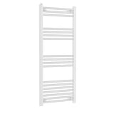 Nuie Choice Matt White Vertical Heated Towel Rail - 1200mm x 500mm - Trusted Building Supplies