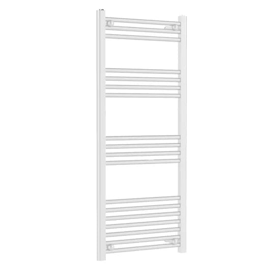 Nuie Choice Matt White Vertical Heated Towel Rail - 1200mm x 500mm - Trusted Building Supplies